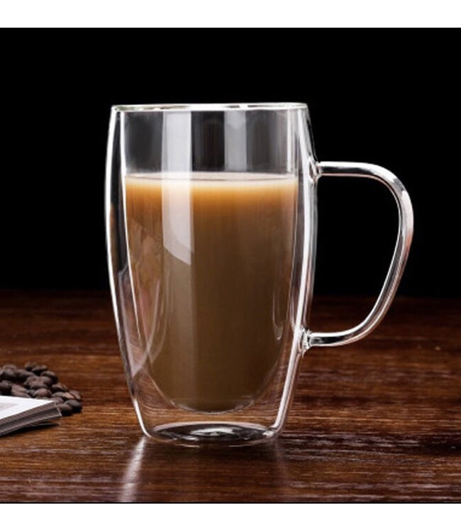 Verres à double paroi avec couvercle 450ml