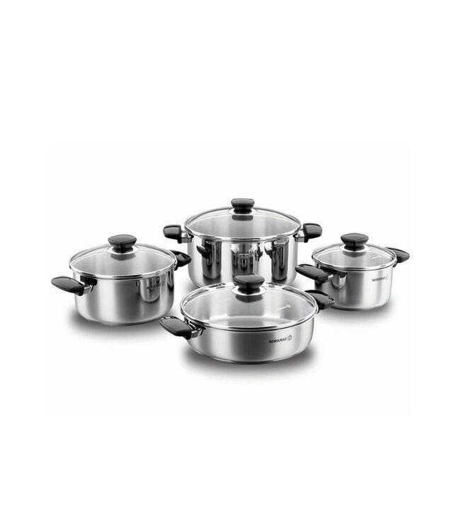 Korkmaz Korkmaz Kappa cookware set 8 pcs - Pannenset 8 delig