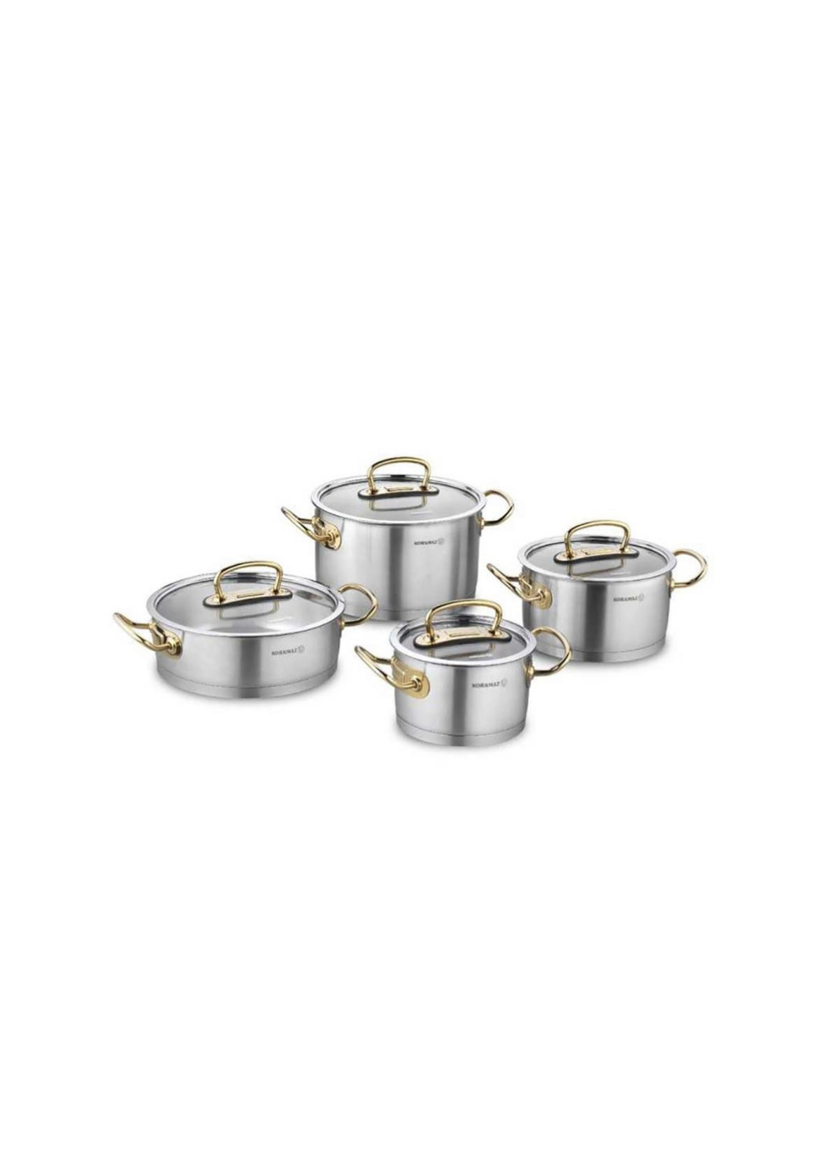 Korkmaz Ensemble de casseroles Korkmaz proline gold 8 pièces