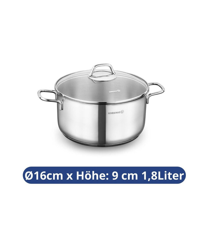 Korkmaz Ensemble de casseroles Korkmaz 9 pièces - Perla
