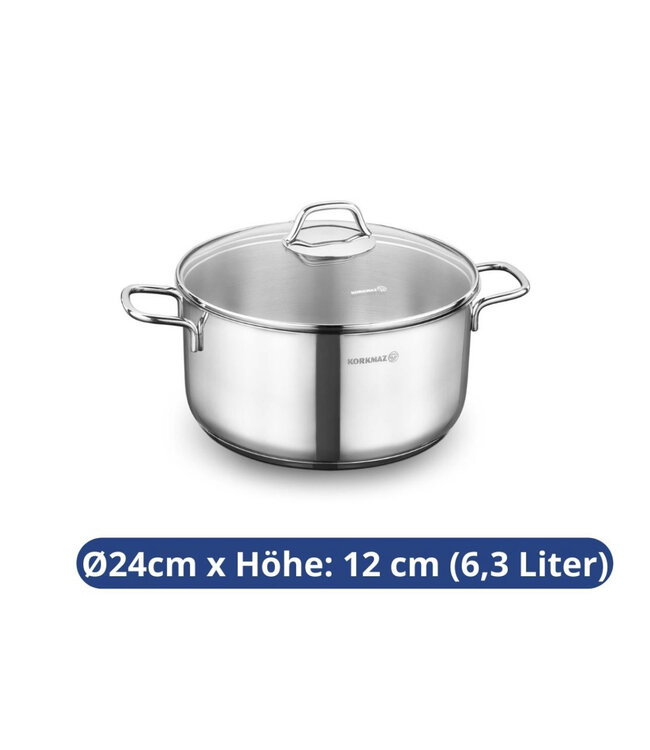 Korkmaz Ensemble de casseroles Korkmaz 9 pièces - Perla