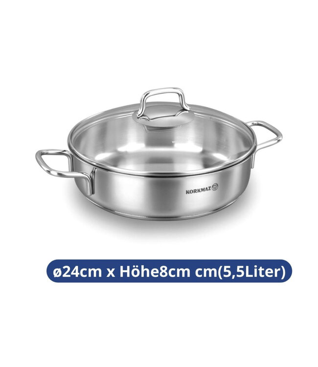 Korkmaz Ensemble de casseroles Korkmaz 9 pièces - Perla