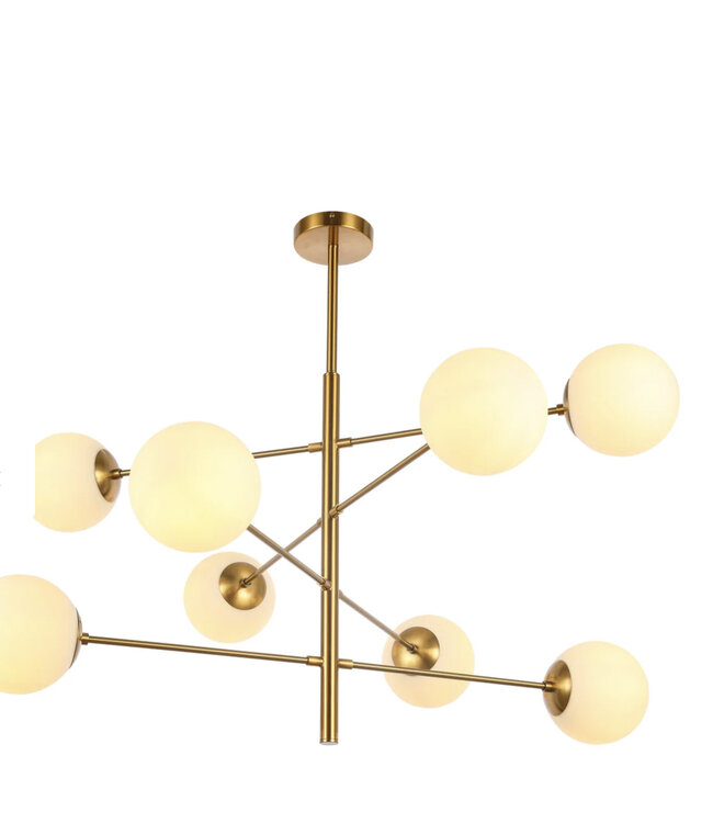 Hanglamp nancy with gold 8-licht