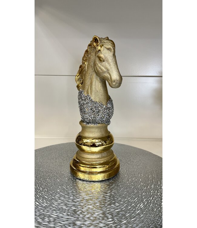 Ornement de pièce d'échecs géant |  Statue Roi Reine Chevalier