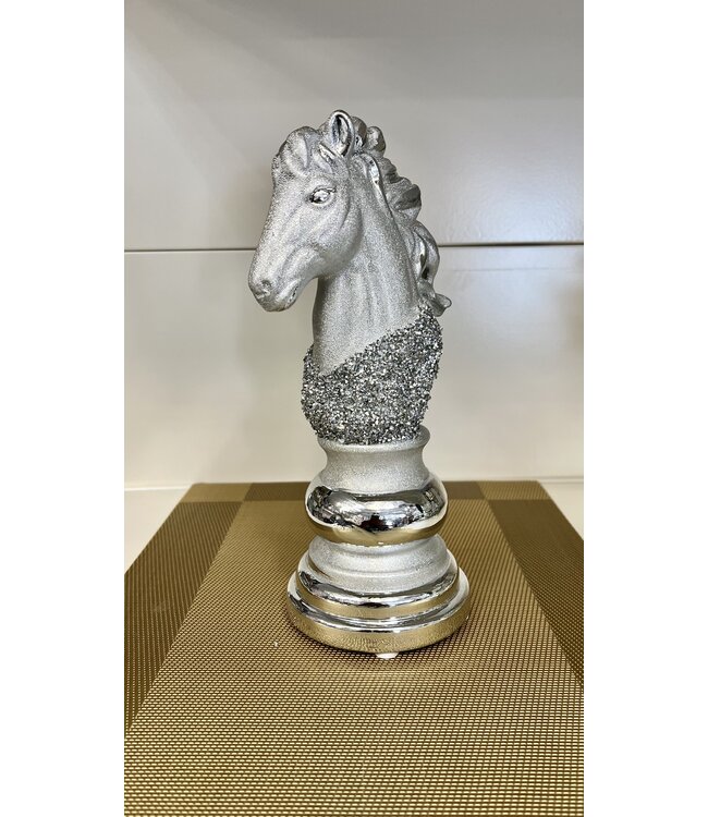 Ornement de pièce d'échecs géant |  Statue Roi Reine Chevalier