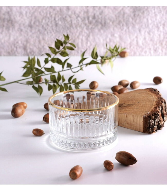 Pasabahce Elysia 4-delige golden touch schaaltjes
