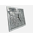 Vierkant wandklok