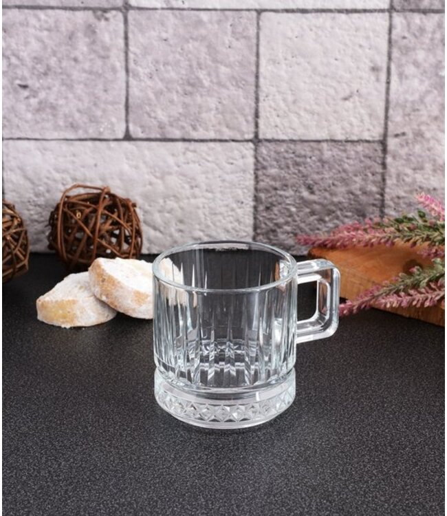 Pasabahce Elysia - Verres à thé avec oreille - Lot de 2 - 195 ml