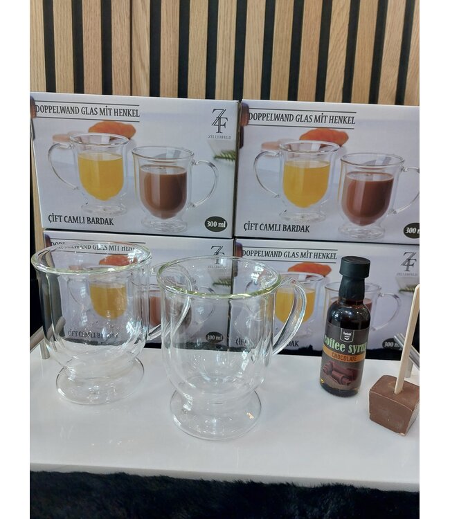 Verres à double paroi avec anse 300ml