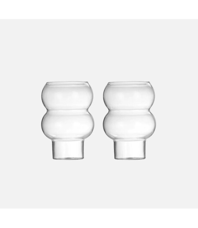 Zoha 2x Bubbel borosilicaatglas - 535 ml