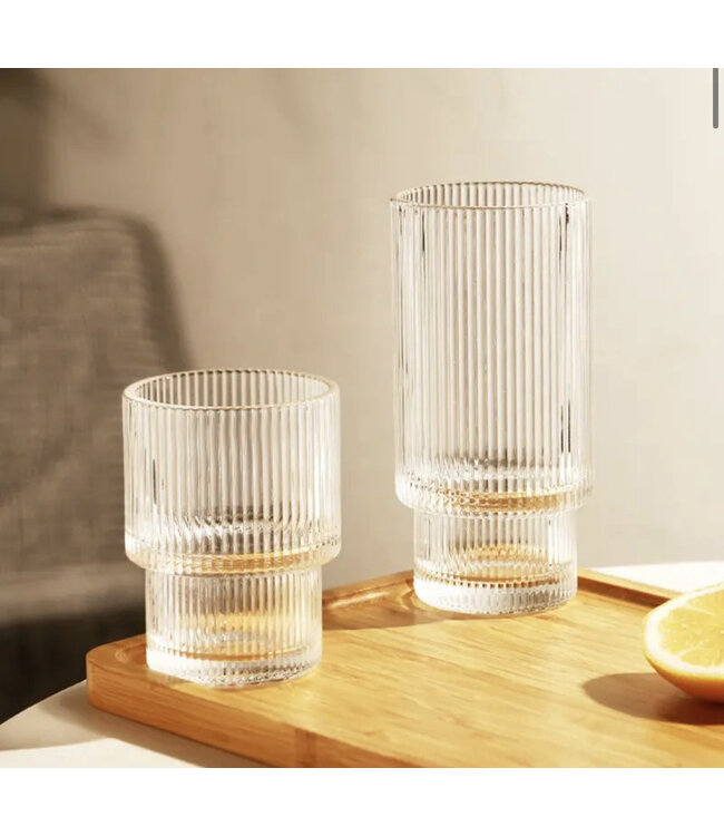 6xRiffle Long Premium Glas - 320 ml