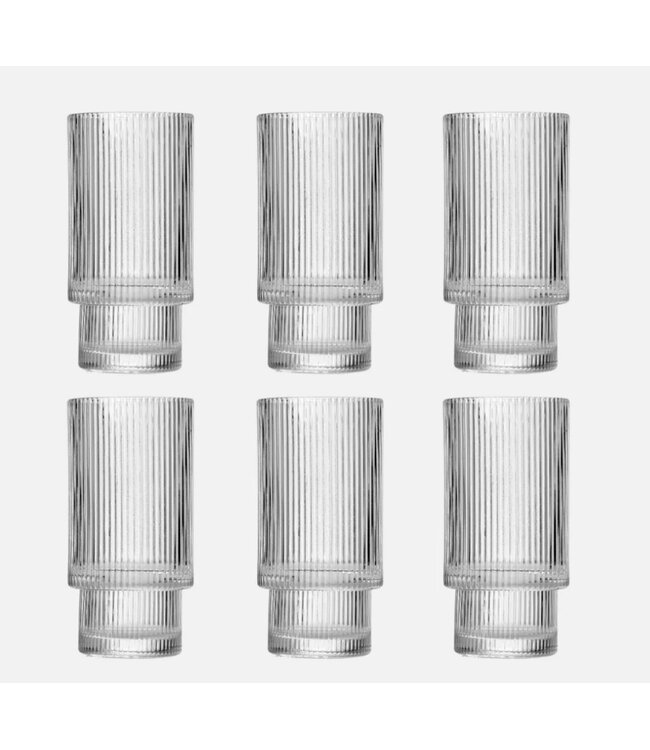 6xVerre Riffle Long Premium - 320 ml
