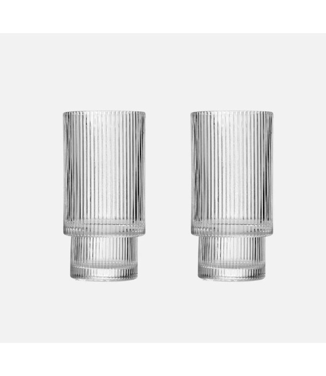 6xRiffle Long Premium Glas - 320 ml