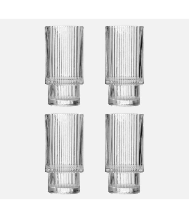 6xRiffle Long Premium Glas - 320 ml