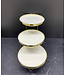 Etagere 3-lagig mit Goldrand