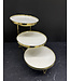 Etagere 3-lagig mit Goldrand