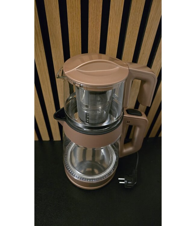 Wasserkocher, Samowar mit Teekanne - Mulex Tee-Express, 2L, elektrisch, Glas,