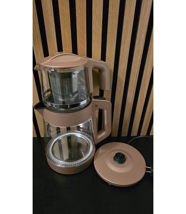 Bouilloire, samovar avec théière - Mulex Tee-Express, 2L, électrique, verre,