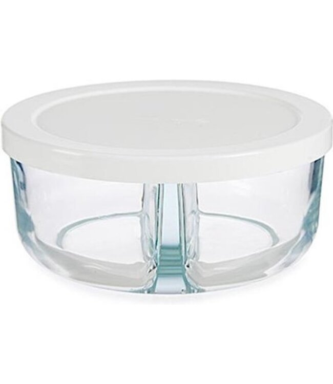 Pasabahce Polar – Glazen Bewaarbak – Rond – 785 ml – 2 Vakjes