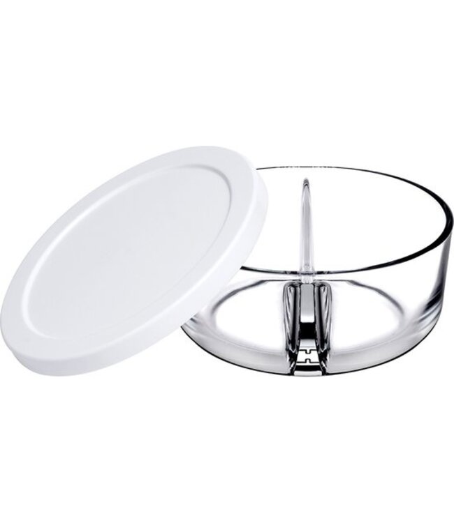 Pasabahce Polar – Récipient de Conservation en Verre – Rond – 785 ml – 2 Compartiments