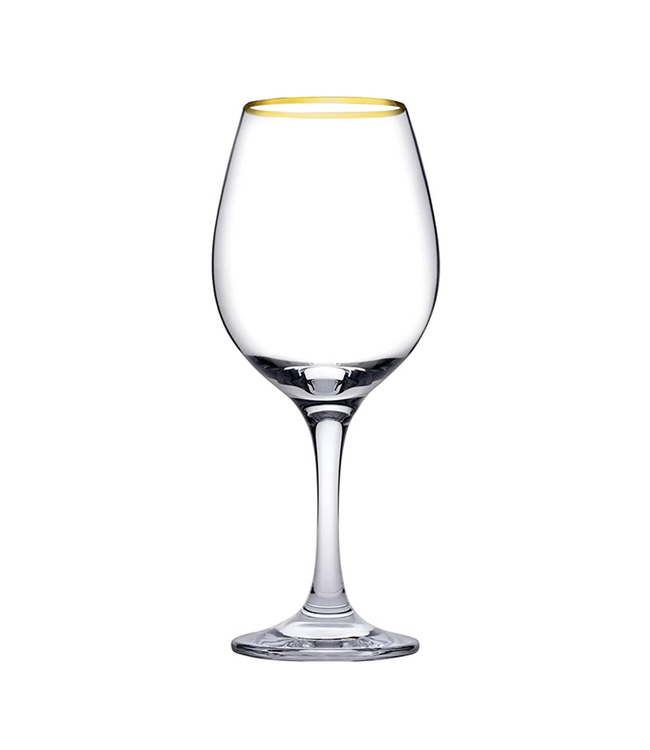 Pasabahce Amber Golden Touch Weingläser | 6 Stück | 365cc