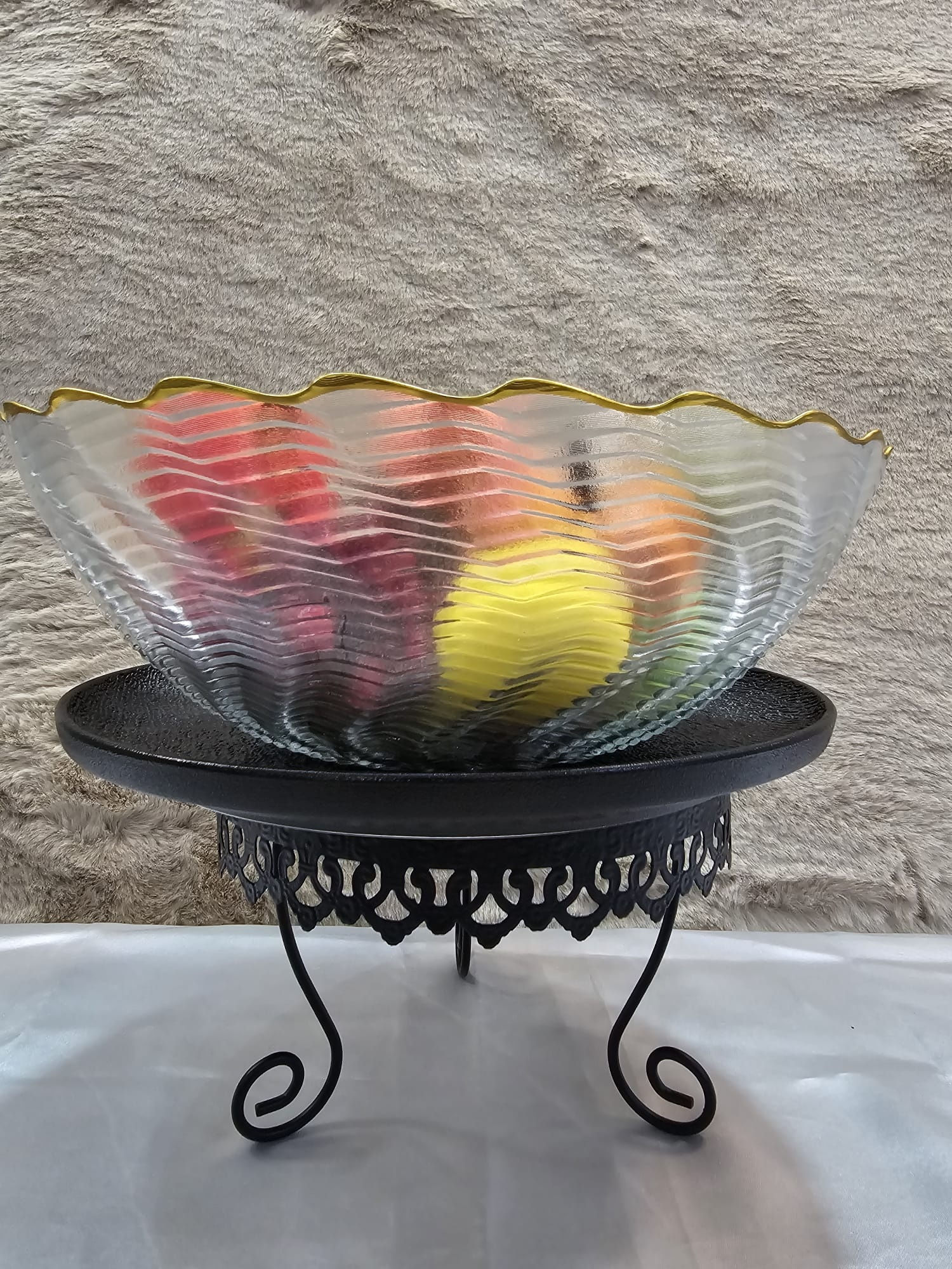 Obstschale aus Glas 27cm