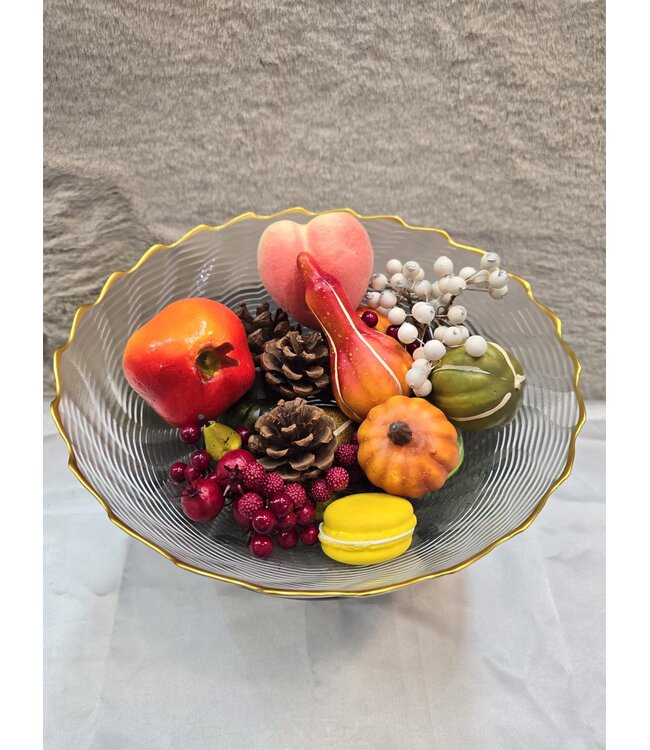 Fruitschaal van glas 27cm