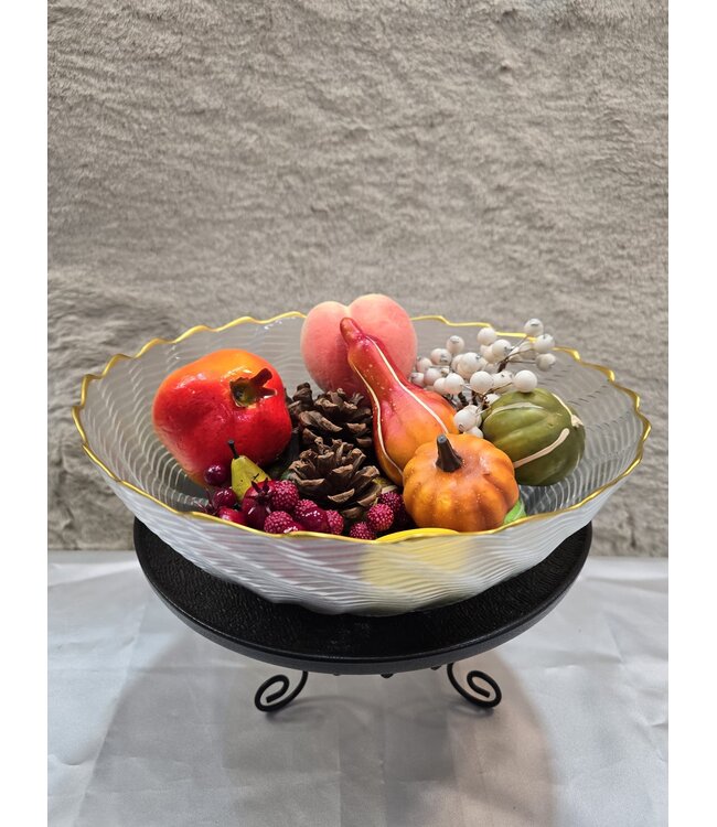 Obstschale aus Glas 27cm