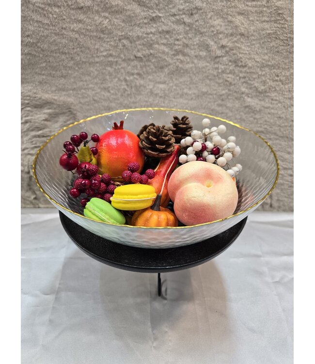 Fruitschaal 27cm van glas