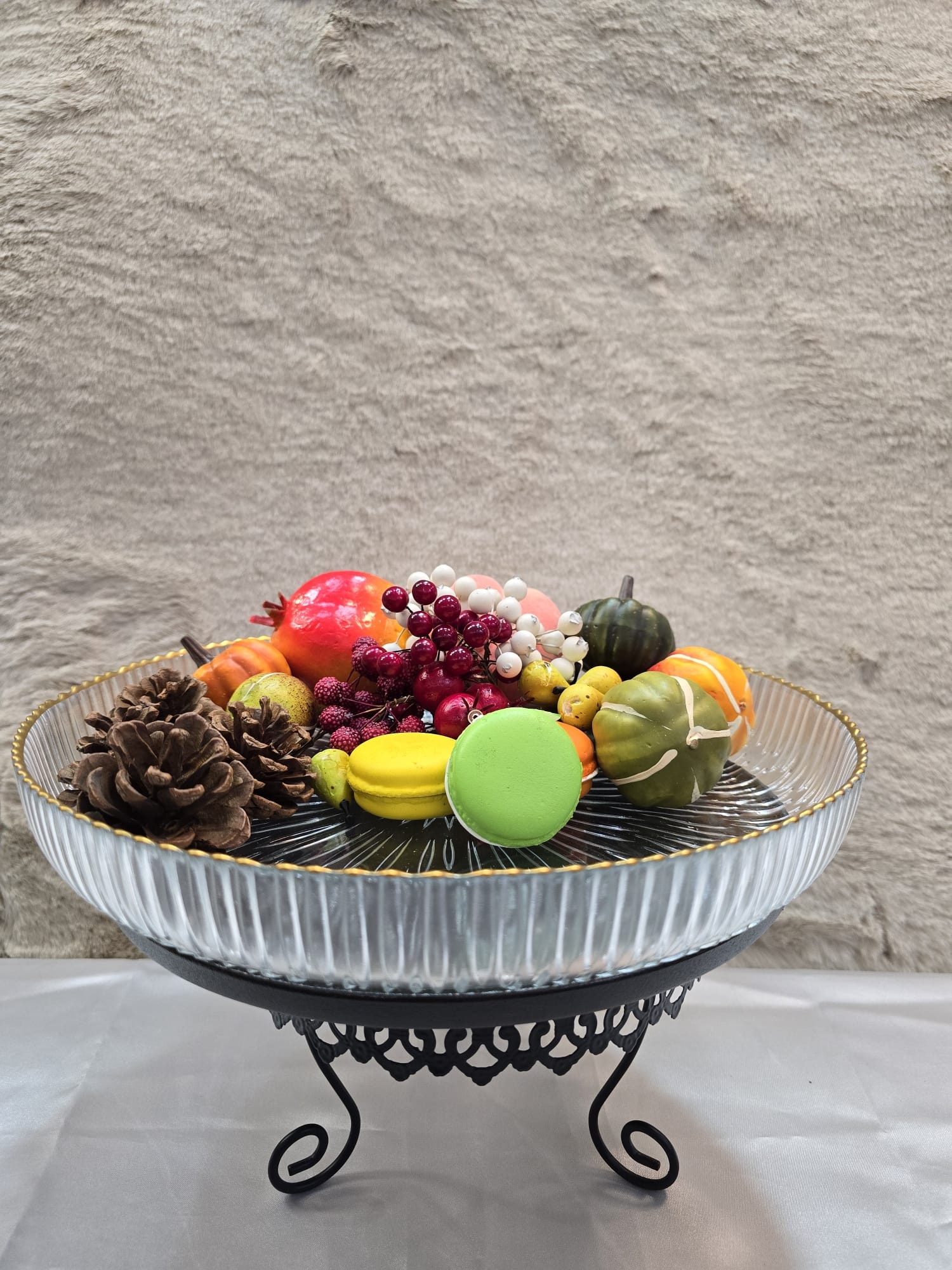 Obstschale aus Glas 30cm