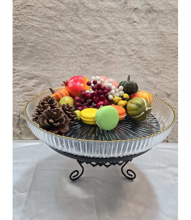 Coupe à fruits en verre 30cm