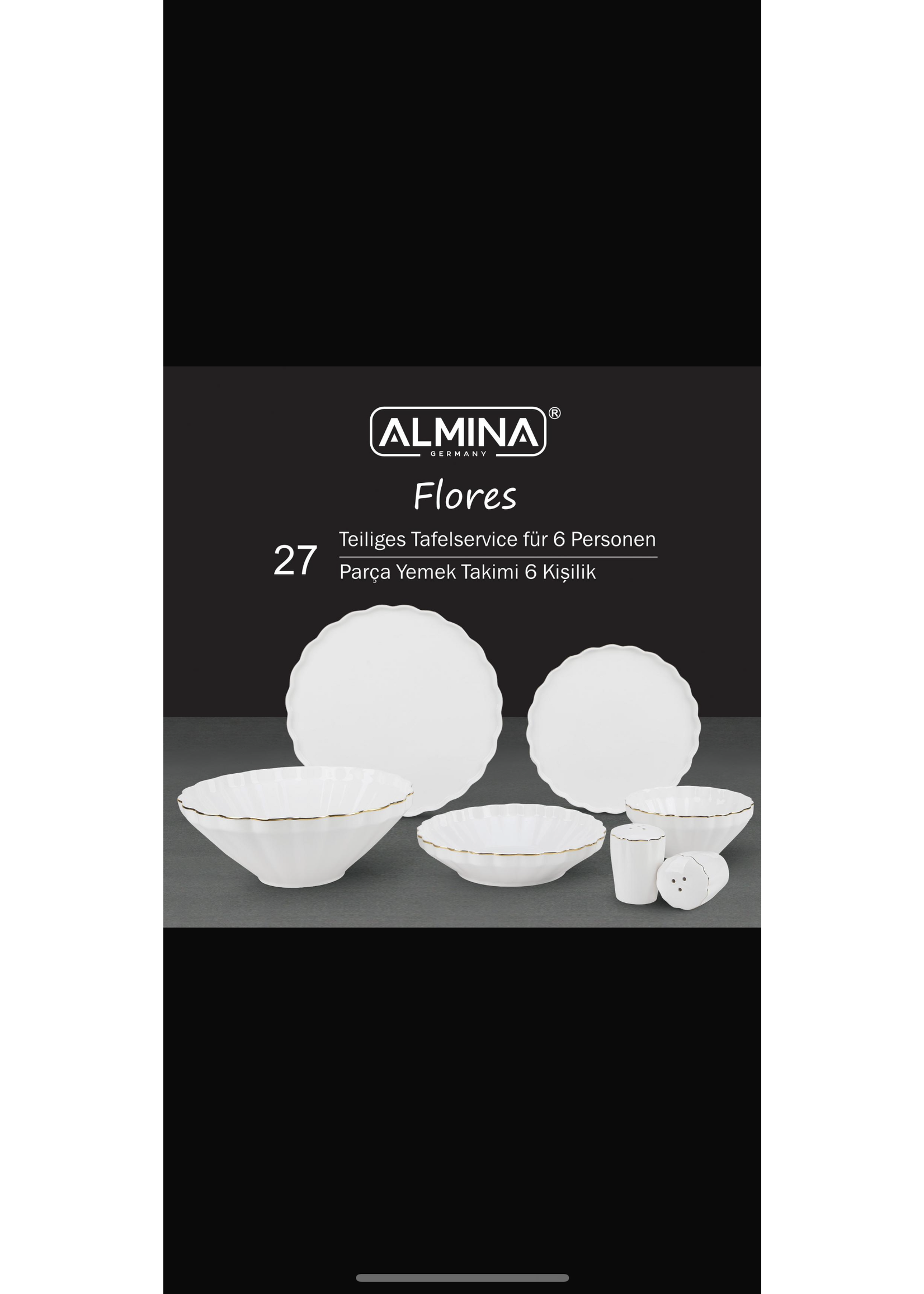 Almina Service de table Flores 27 pièces | GT