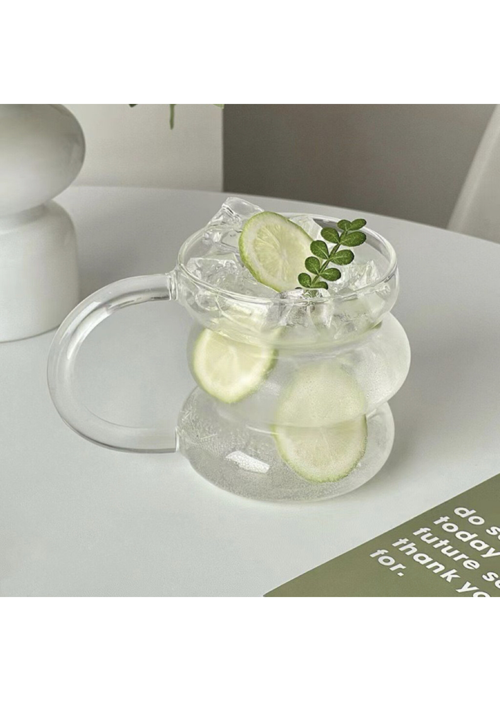 Wave twist glazen mok | 2 stuks | 450 ml