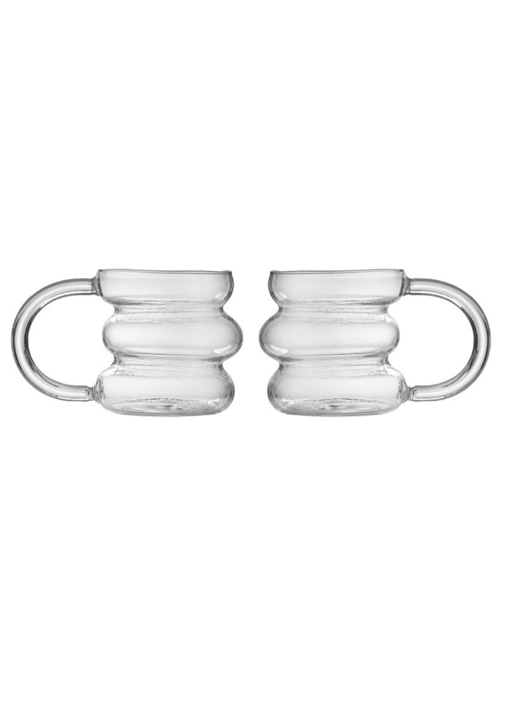 Wave twist glazen mok | 2 stuks | 450 ml