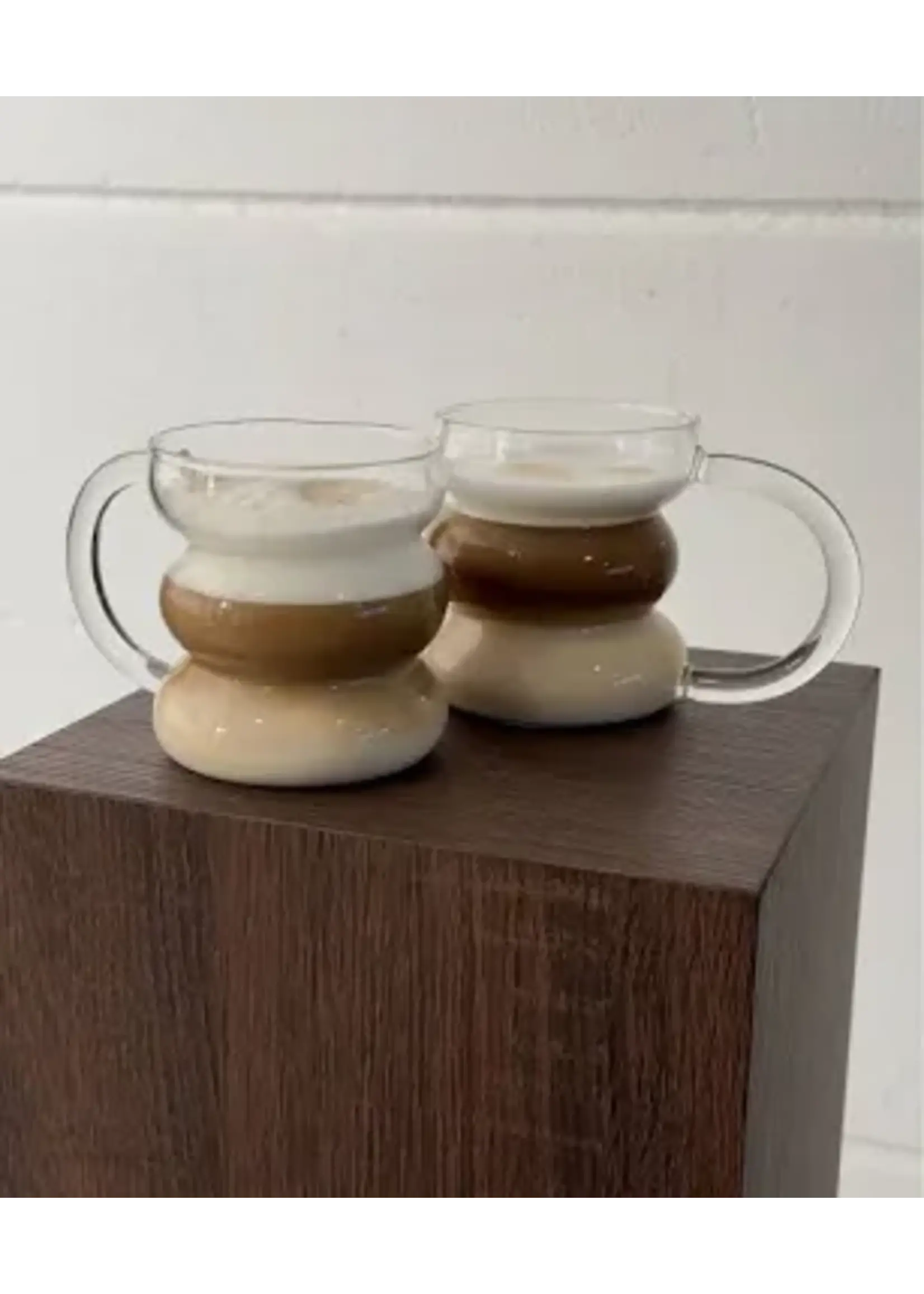 Wave twist glazen mok | 2 stuks | 450 ml