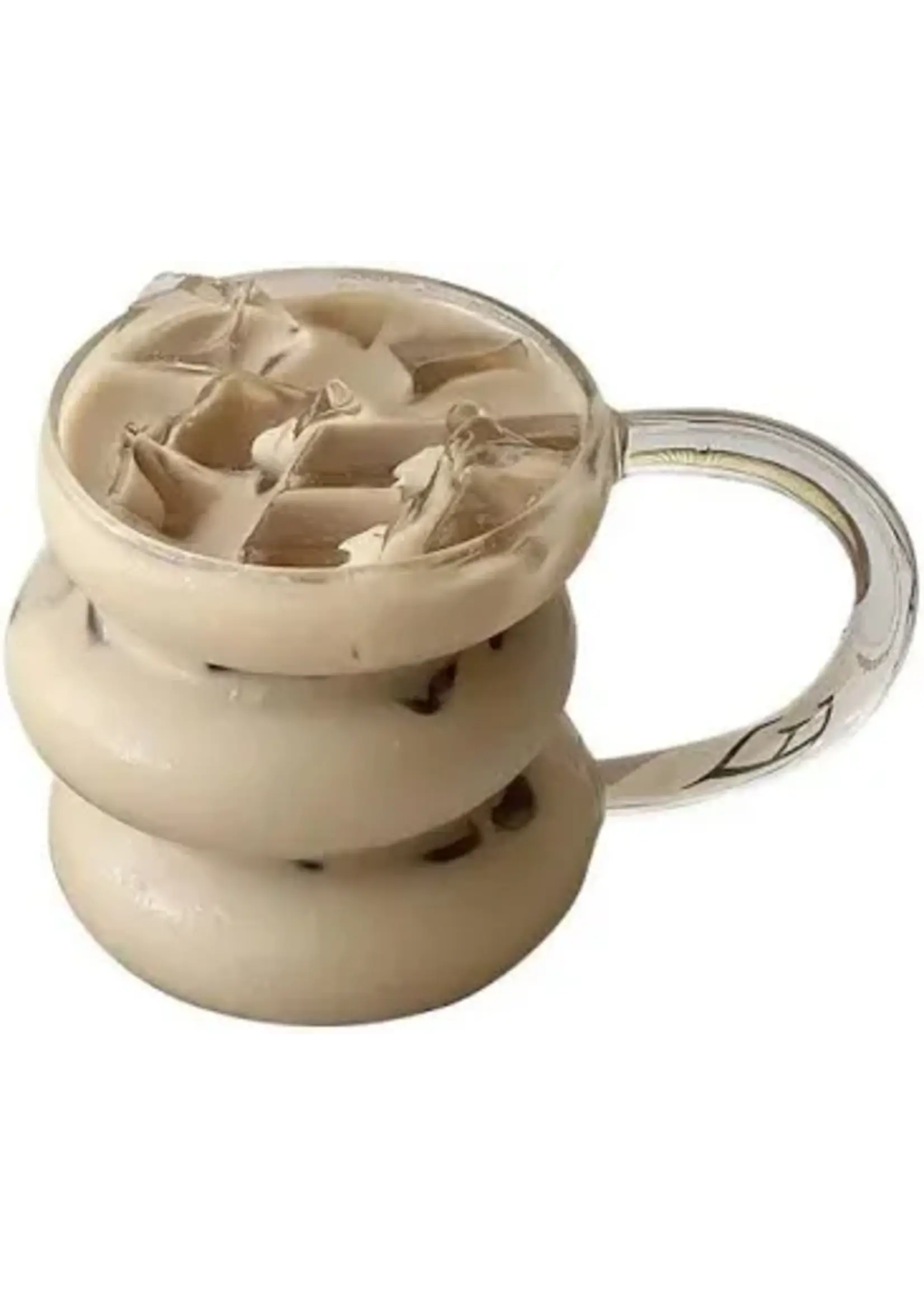 Tasse en verre à torsion ondulée | 2 pièces | 450 ml