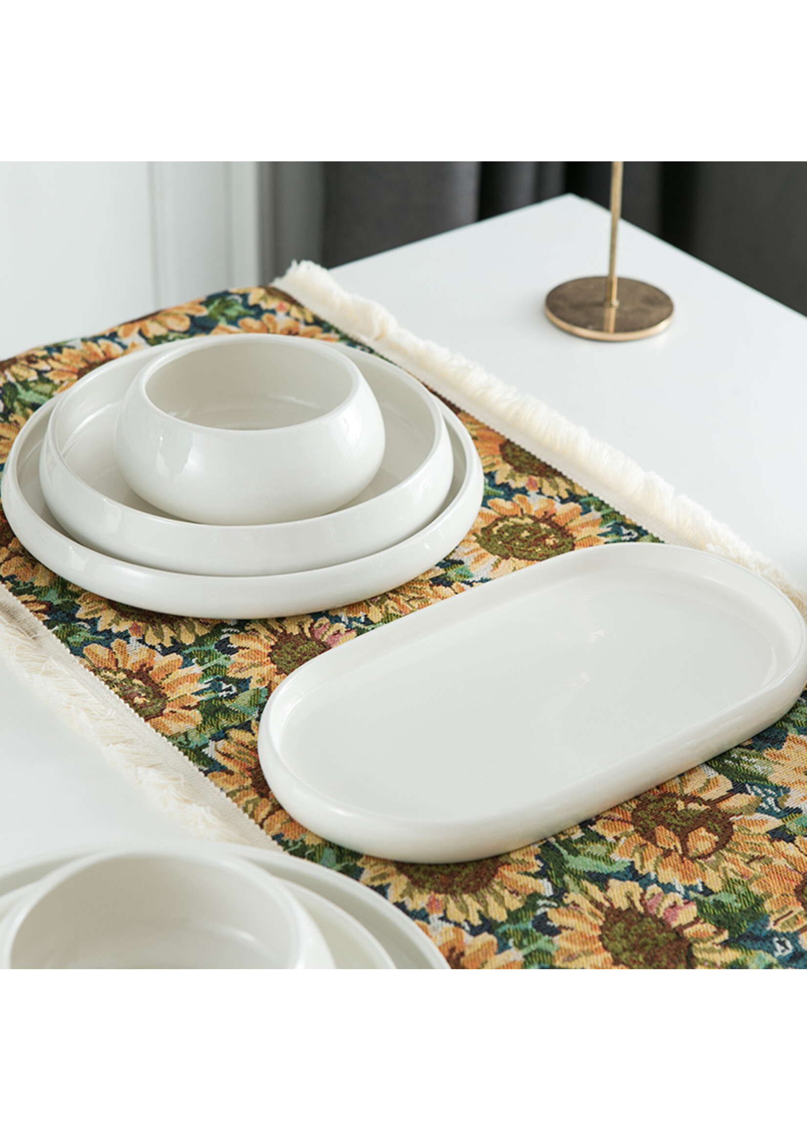 26-delige serviesset Witte Roos Bone Bianco