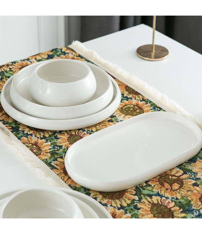 26-delige serviesset Witte Roos Bone Bianco