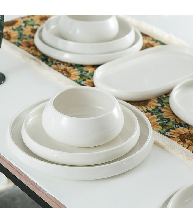 26-delige serviesset Witte Roos Bone Bianco