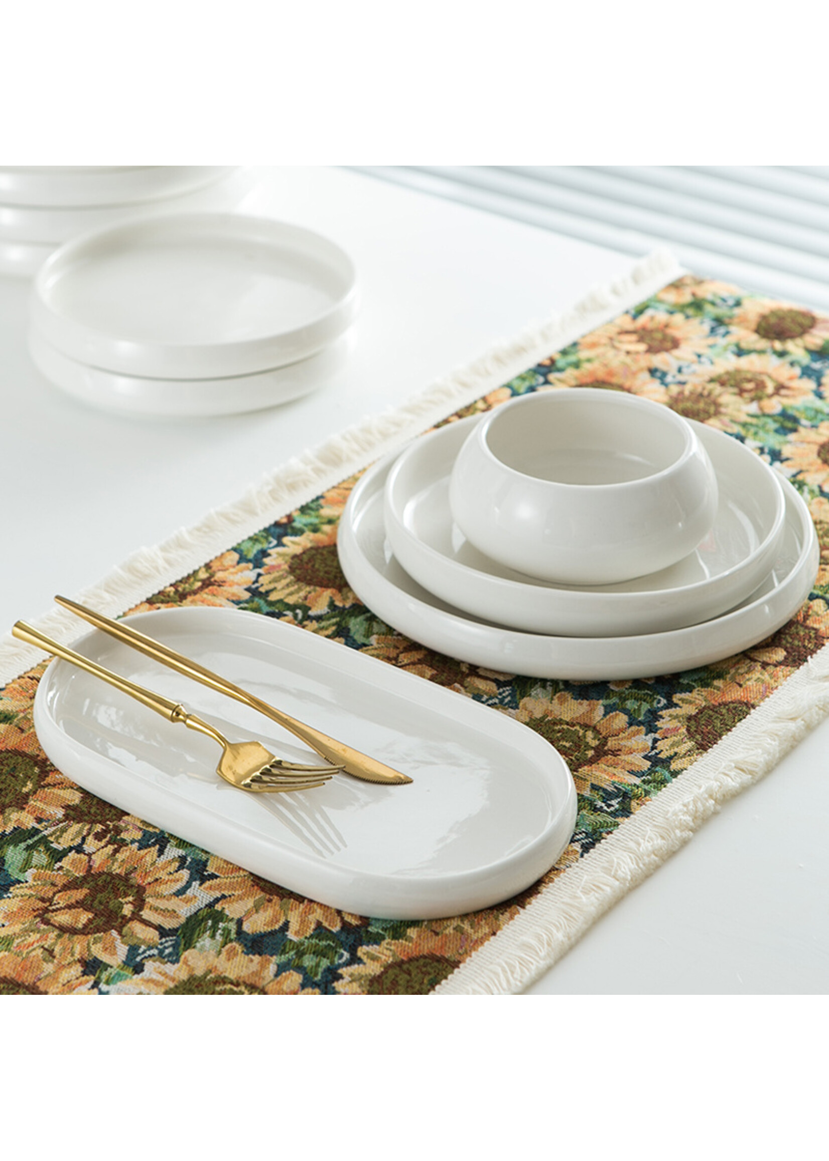 26-delige serviesset Witte Roos Bone Bianco