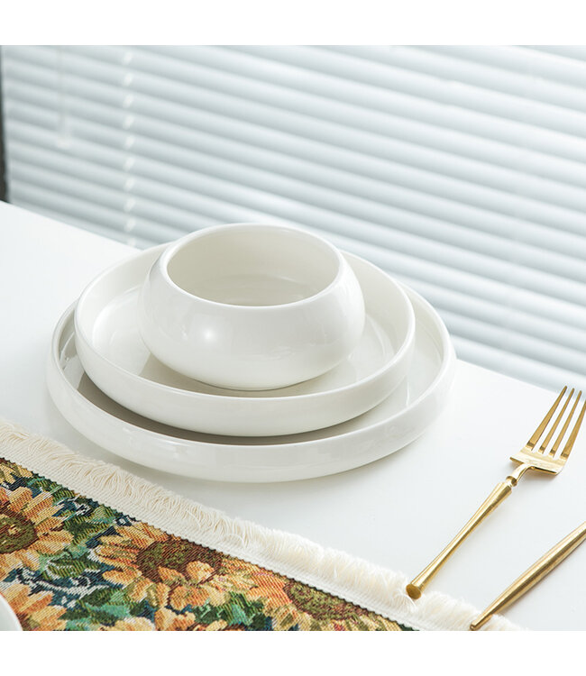 26-delige serviesset Witte Roos Bone Bianco