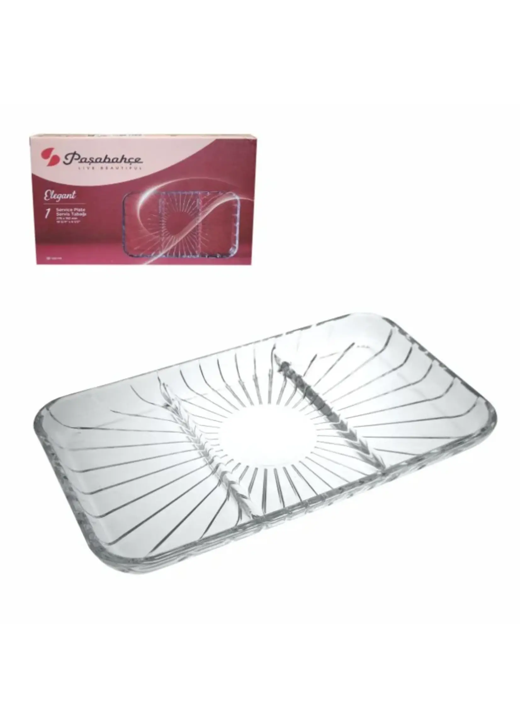 Pasabahce Elegant glazen serveerschaal | 3 vaks