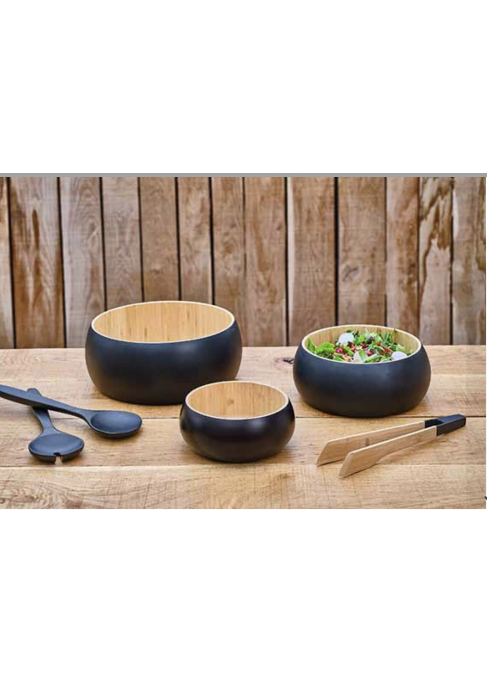 COSY&TRENDY SALADIER BLACK&WOOD D30.5XH12CM BAMBOU