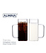 Almina Tasse en verre rectangulaire carrée | 2 pièces | 350 ml