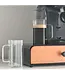 Almina Tasse en verre rectangulaire carrée | 2 pièces | 350 ml