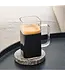 Almina Tasse en verre rectangulaire carrée | 2 pièces | 350 ml
