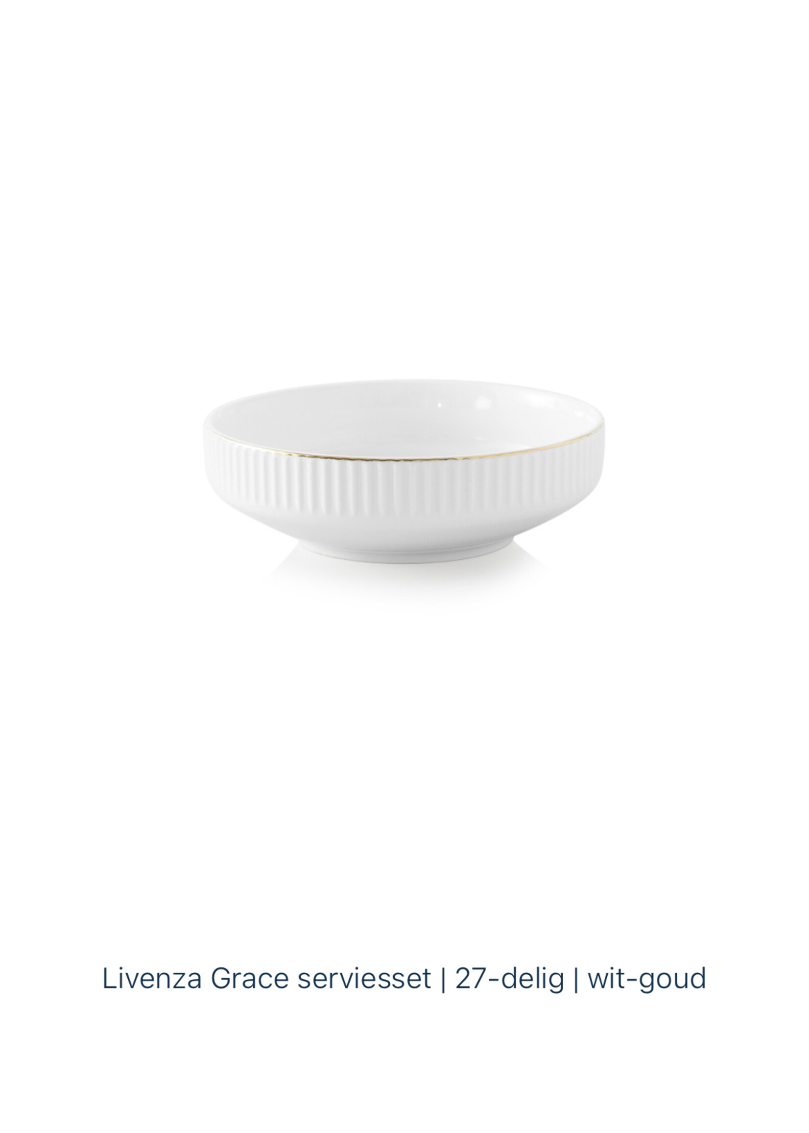 Livenza Grace serviesset | 27-delig | wit-goud