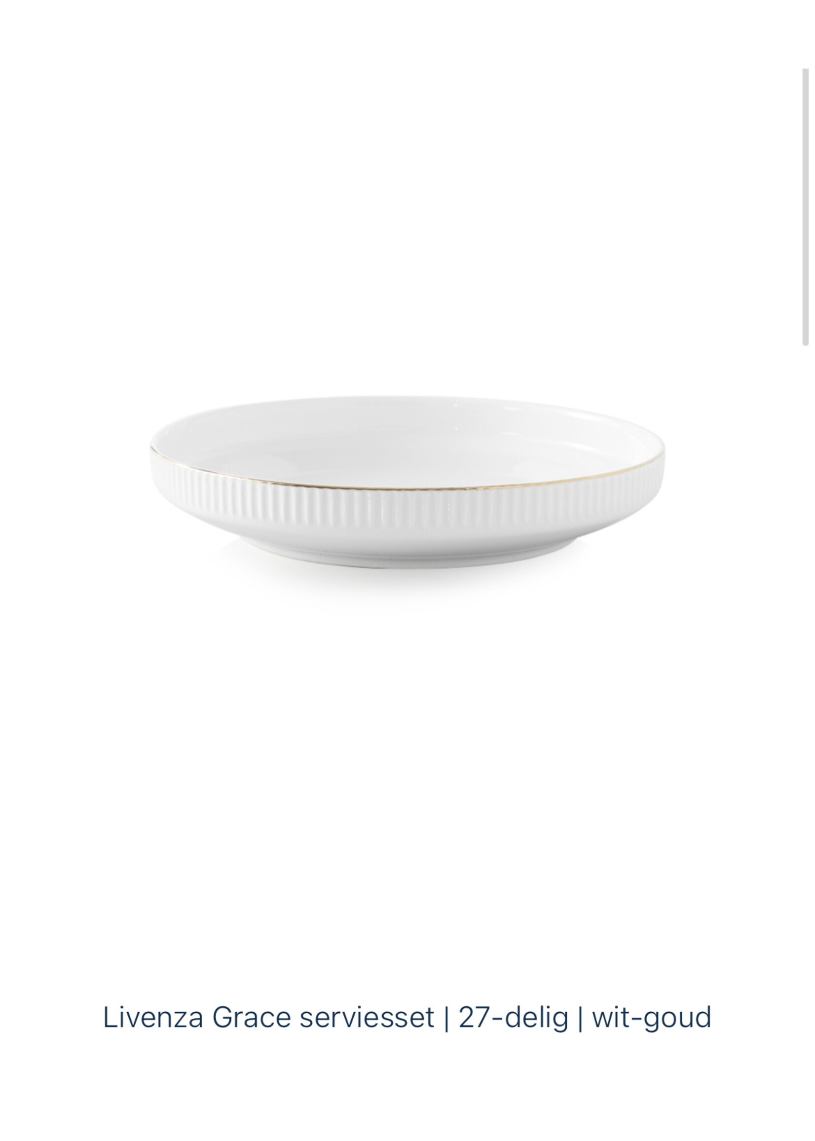 Livenza Grace serviesset | 27-delig | wit-goud