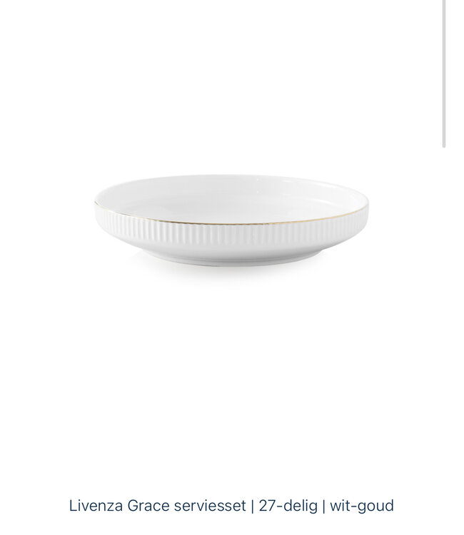 Livenza Grace Geschirrset | 27-teilig | Weißgold