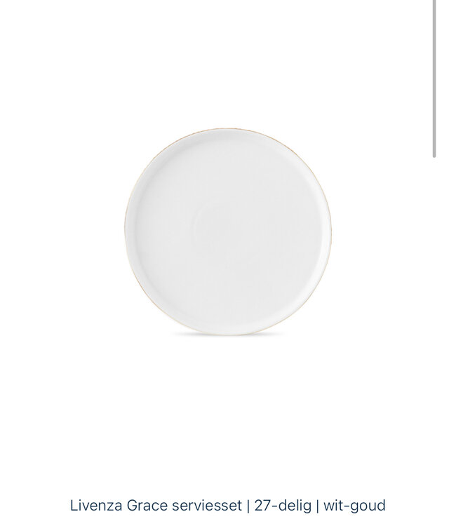 Service de table Livenza Grace | 27 pièces | or blanc